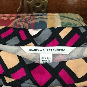 Silk Diane von Furstenberg multi-color dress